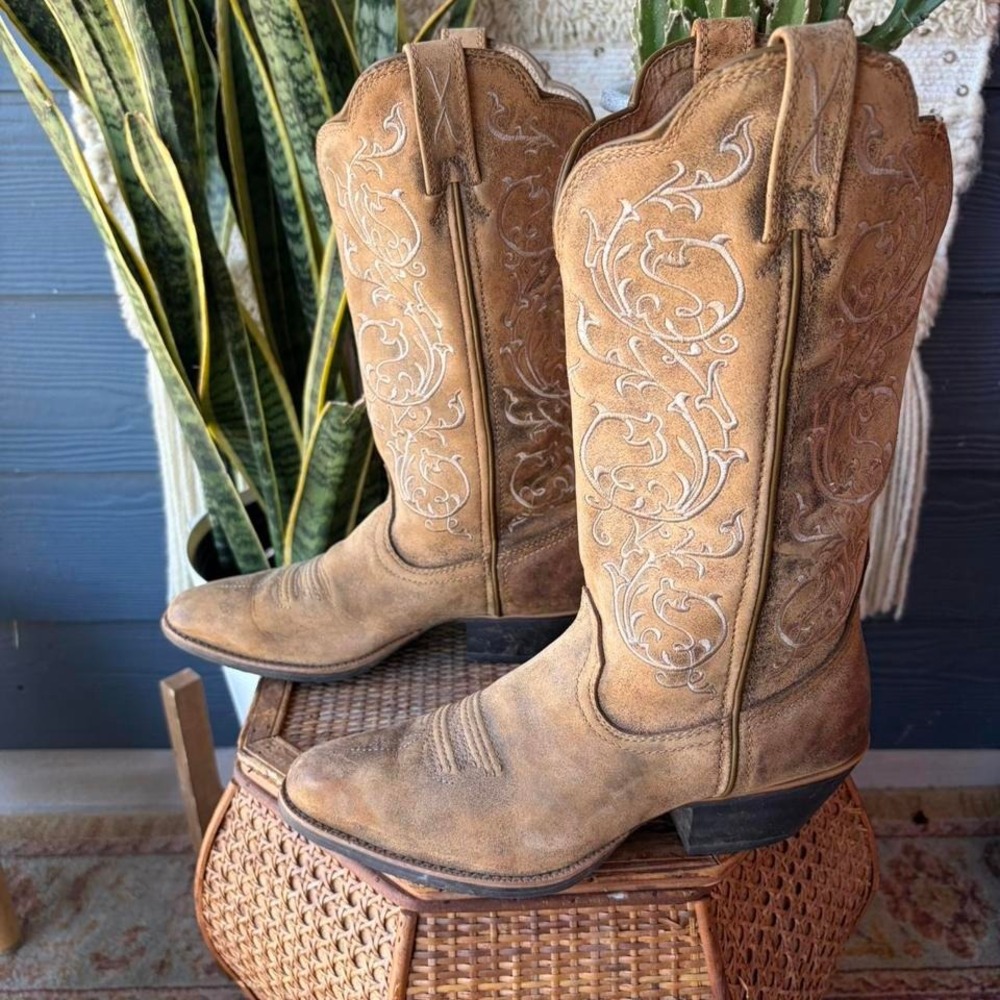 Twisted X Cowgirl Western Boots Bomber distressed brown full-grain leather